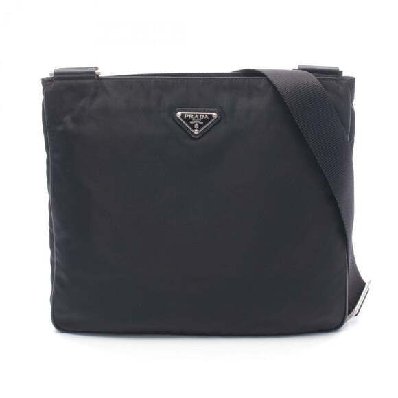 Prada Handbags - PRADA Black Leather Saffiano Shoulder Bag
